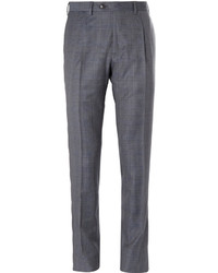 Pantalon de costume à carreaux gris foncé Brioni