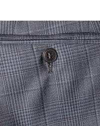 Pantalon de costume à carreaux gris foncé Brioni