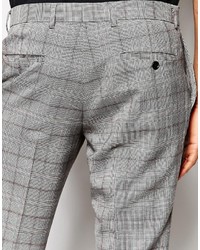 Pantalon de costume à carreaux gris