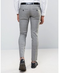 Pantalon de costume à carreaux gris Selected