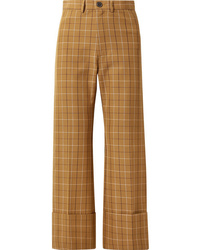 Pantalon de costume à carreaux marron clair
