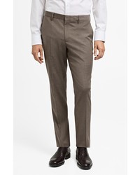Pantalon de costume à chevrons marron