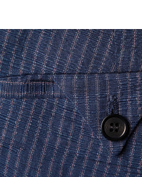 Pantalon de costume à rayures verticales bleu Gant
