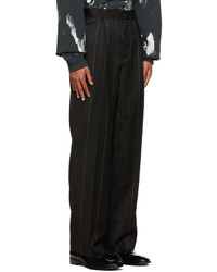 Pantalon de costume à rayures verticales noir Han Kjobenhavn