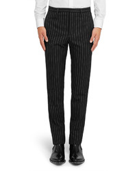 Pantalon de costume à rayures verticales noir Givenchy