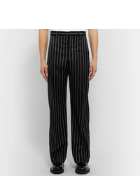 Pantalon de costume à rayures verticales noir Burberry