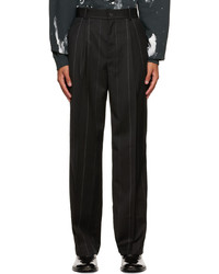 Pantalon de costume à rayures verticales noir Han Kjobenhavn