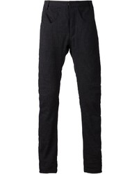 Pantalon de costume à rayures verticales noir