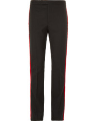 Pantalon de costume à rayures verticales noir Saint Laurent