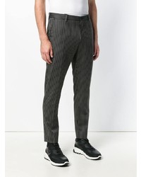 Pantalon de costume à rayures verticales noir Dolce & Gabbana