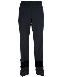 Pantalon de costume à rayures verticales noir Ter Et Bantine