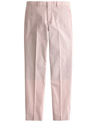 Pantalon de costume à rayures verticales rose