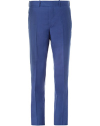 Pantalon de costume bleu Alexander McQueen