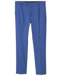 Pantalon de costume bleu Mango