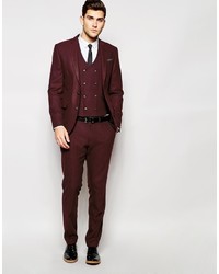 Pantalon de costume bordeaux Asos