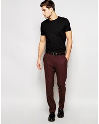 Pantalon de costume bordeaux Asos