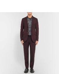 Pantalon de costume bordeaux Lanvin