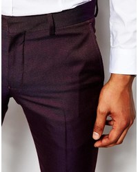 Pantalon de costume bordeaux Selected