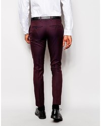 Pantalon de costume bordeaux Selected