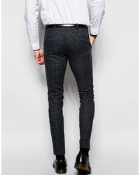 Pantalon de costume écossais gris foncé