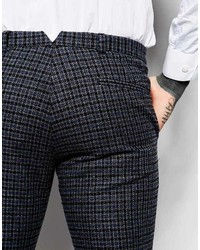 Pantalon de costume écossais gris foncé