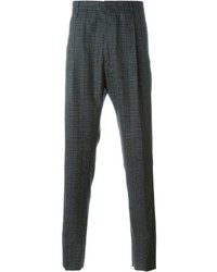 Pantalon de costume écossais gris foncé Lanvin