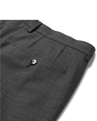 Pantalon de costume en laine à carreaux gris foncé Hugo Boss