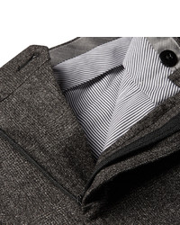 Pantalon de costume en laine à carreaux gris foncé Ermenegildo Zegna