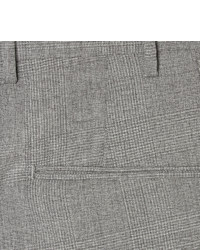 Pantalon de costume en laine à carreaux gris Boglioli