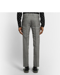 Pantalon de costume en laine à carreaux gris Paul Smith