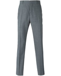 Pantalon de costume en laine à carreaux gris Marni