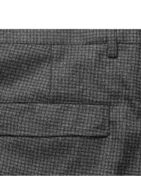 Pantalon de costume en laine à carreaux noir Maison Margiela