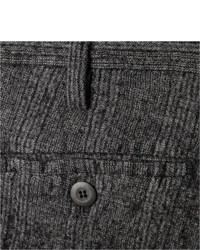 Pantalon de costume en laine à carreaux noir Undercover