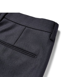 Pantalon de costume en laine à chevrons bleu marine Acne Studios