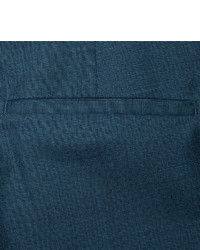 Pantalon de costume en laine bleu canard Richard James