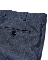 Pantalon de costume en laine bleu marine Canali