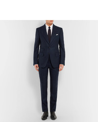 Pantalon de costume en laine bleu marine Tom Ford