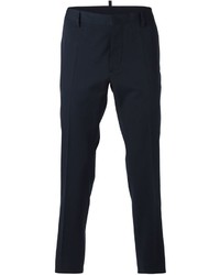 Pantalon de costume en laine bleu marine DSQUARED2