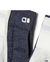 Pantalon de costume en laine bleu marine