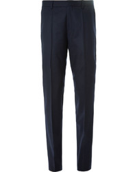 Pantalon de costume en laine bleu marine Hugo Boss