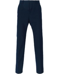 Pantalon de costume en laine bleu marine Marni