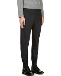 Pantalon de costume en laine bleu marine Paul Smith