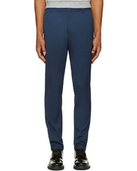 Pantalon de costume en laine bleu marine Kenzo