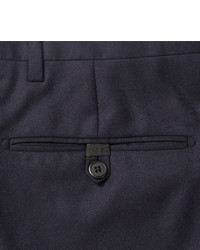 Pantalon de costume en laine bleu marine Prada