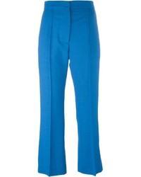 Pantalon de costume en laine bleu Marni