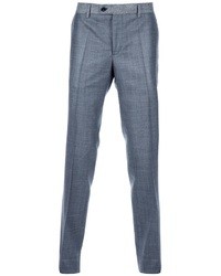 Pantalon de costume en laine écossais gris Moschino
