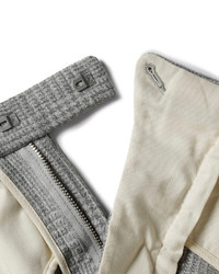 Pantalon de costume en laine écossais gris Gant