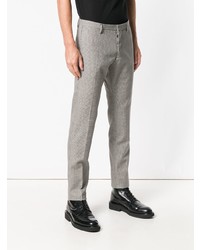 Pantalon de costume en laine en pied-de-poule gris DSQUARED2