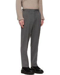 Pantalon de costume en laine gris foncé Solid Homme