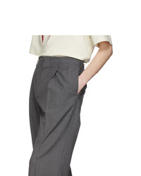 Pantalon de costume en laine gris foncé Gucci